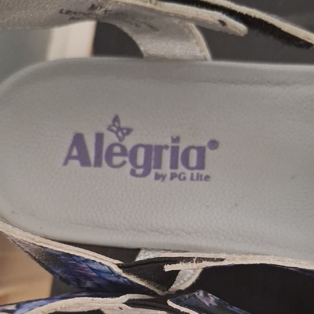 Alegria Blue and Purple Strappy Sandals - Picture 2 of 7